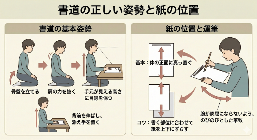 習字を始める前に身につけたい準備と姿勢